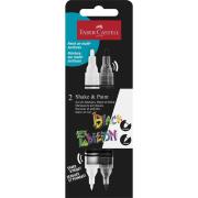 Markery akrylowe Black Edition 2szt biały + czarny. Wydawca: Faber Castell. Dadada.pl Opakowanie Markery akrylowe Black Edition 2szt biały + czarny