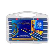 Markery akrylowe dwustronne trókątne ASTRA Art&Hobby - 12 szt. walizka. Wydawca: ASTRA art-pap. Dadada.pl Opakowanie Markery akrylowe dwustronne trókątne ASTRA Art&Hobby - 12 szt. walizka