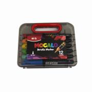 Opakowanie Markery akrylowe Mocalo pędzelkowe MG 12 kolorów