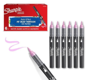 Markery akrylowe różowe (6szt). Wydawca: Sharpie. Dadada.pl Opakowanie Markery akrylowe różowe (6szt)