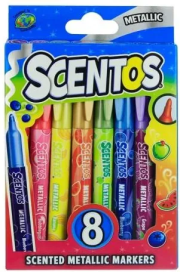 Markery pachnące metaliczne 8szt. Wydawca: Scentos. Dadada.pl Opakowanie Markery pachnące metaliczne 8szt