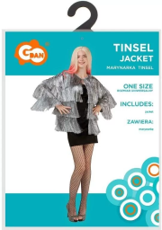 Opakowanie Marynarka dla dorosłych Tinsel srebrna rozm. uniw