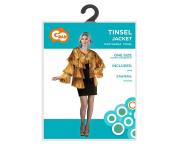 Opakowanie Marynarka dla dorosłych Tinsel złota rozm. uniw