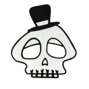 Maska na Halloween flokowana Czaszka. Wydawca: ARPEX. Dadada.pl Opakowanie Maska na Halloween flokowana Czaszka