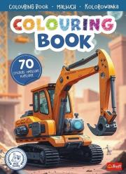 Opakowanie Maszyny budowlane. Kolorowanka z naklejkami