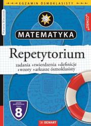 Matematyka REPETYTORIUM (egzamin ósmoklasisty). Autor: Małgorzata Sutowicz, Wieczorek Marzena. Dadada.pl Okładka książki Matematyka REPETYTORIUM (egzamin ósmoklasisty)