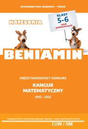Matematyka z wesołym kangurem Kategoria Beniamin 2025. Autor: Opracowania Zbiorowe. Dadada.pl Okładka książki Matematyka z wesołym kangurem Kategoria Beniamin 2025
