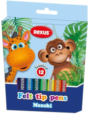 Mazaki Rexus kids 12 kolorów. Wydawca: Beniamin. Dadada.pl Opakowanie Mazaki Rexus kids 12 kolorów