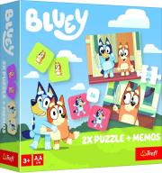 Opakowanie Memos Bluey + 2x Puzzle TREFL