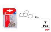 Metalowe kółka do kluczy 25mm 7szt. Wydawca: MP Main Paper. Dadada.pl Opakowanie Metalowe kółka do kluczy 25mm 7szt