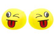 Opakowanie Miękka piłka buźka emoji żółta 9 cm