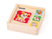 Opakowanie Minipuzzle „Zwierzątka” w drewnianym pudełku 93048