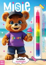 Okładka książki Misie. Gigantyczny neonowy mazak. Marker modułowy