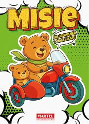 Okładka książki Misie. Kolorowanka komiksowa z naklejkami