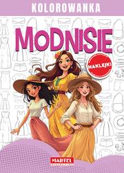 Okładka książki Modnisie. Kolorowanka z naklejkami