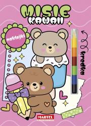 Okładka książki Modułowa kredka. Kawaii misie z naklejkami