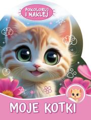 Okładka książki Moje kotki. Pokoloruj i naklej
