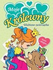 Moje królewny Ulubione zwierzątka Zabawa z Naklejkami. Autor: Mariola Budek. Dadada.pl Okładka książki Moje królewny Ulubione zwierzątka Zabawa z Naklejkami