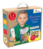 Mówiąca książka interaktywna „Dookoła świata. Wyszukaj i policz”. Autor: Giordano Marzia. Dadada.pl Okładka książki Mówiąca książka interaktywna „Dookoła świata. Wyszukaj i policz”