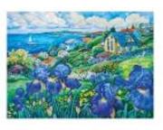 Opakowanie Mozaika diamentowa 5D - Pejzaż z irysami 40x30cm