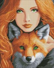 Opakowanie Mozaika diamentowa bez ramy - Ognisty lis 40x50cm