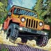 Opakowanie Mozaika piankowa auto terenowe 25x25cm