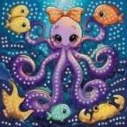 Opakowanie Mozaika piankowa ośmiornica 25x25cm