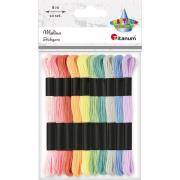 Opakowanie Mulina zestaw 10 kolorów pastelowych 8m