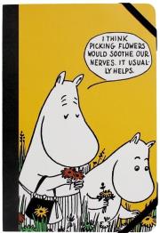 Opakowanie Muminki Notatnik A5 linia z gumką Mama i Tata