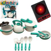 Naczynia i kuchenka na baterie 11el. Wydawca: Trifox. Dadada.pl Opakowanie Naczynia i kuchenka na baterie 11el