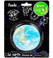 Naklejka fluorescencyjna 3D Ziemia 8,5cm. Wydawca: Fiorello. Dadada.pl Opakowanie Naklejka fluorescencyjna 3D Ziemia 8,5cm