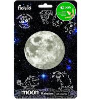 Naklejka fluorescencyjna Księżyc 9cm. Wydawca: Fiorello. Dadada.pl Opakowanie Naklejka fluorescencyjna Księżyc 9cm