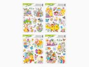 Opakowanie Naklejka na okno brokat Wielkanoc 30x42cm MIX