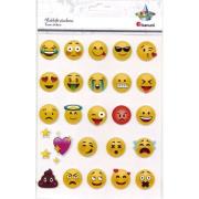Opakowanie Naklejki 3D papierowe na piance emotki 28mm 28szt