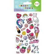 Opakowanie Naklejki 3D Puffy Funky Sweet 10x20cm HAPPY COLOR