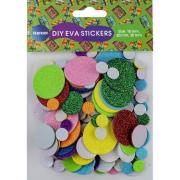 Opakowanie Naklejki brokatowe kółka mix 81432