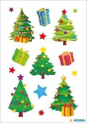 Opakowanie Naklejki choinki i prezenty