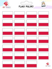 Naklejki dla dzieci Flagi Polski. Wydawca: All4Kids. Dadada.pl Opakowanie Naklejki dla dzieci Flagi Polski
