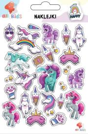 Naklejki dla dzieci Jednorożce. Wydawca: All4Kids. Dadada.pl Opakowanie Naklejki dla dzieci Jednorożce