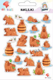 Naklejki dla dzieci Kapibary. Wydawca: All4Kids. Dadada.pl Opakowanie Naklejki dla dzieci Kapibary
