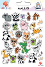 Naklejki dla dzieci Wesołe zwierzątka. Wydawca: All4Kids. Dadada.pl Opakowanie Naklejki dla dzieci Wesołe zwierzątka