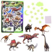 Naklejki fluorescencyjne na ścianę dinozaury. Wydawca: Leantoys. Dadada.pl Opakowanie Naklejki fluorescencyjne na ścianę dinozaury