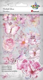 Opakowanie Naklejki foliowe 4 plansze motyle, kwiaty
