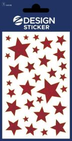 Opakowanie Naklejki foliowe - czerwone gwiazdy
