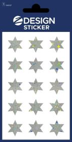 Opakowanie Naklejki foliowe - srebrne gwiazdki