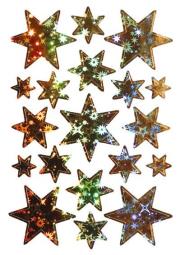 Opakowanie Naklejki gwiazdki holograficzne