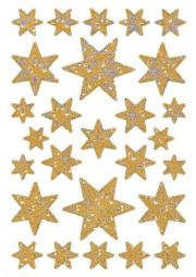 Opakowanie Naklejki gwiazdki złote