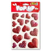 Opakowanie Naklejki metaliczne Red Hearts