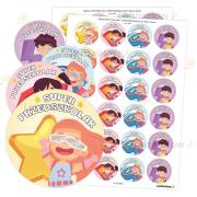 Naklejki motywacyjne - Super przedszkolak 48szt. Wydawca: LearnHow. Dadada.pl Opakowanie Naklejki motywacyjne - Super przedszkolak 48szt