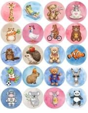 Opakowanie Naklejki motywacyjne urocze zwierzęta 25mm